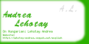 andrea lehotay business card